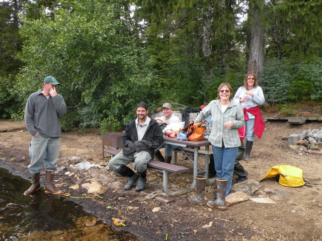 Picnic after hike to Harvey Lake.  A close second is Whiskey Pass at the southern end of Butterworth Island.