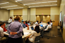 Steering Committee members discuss ideas for the Eastlake Garfield District