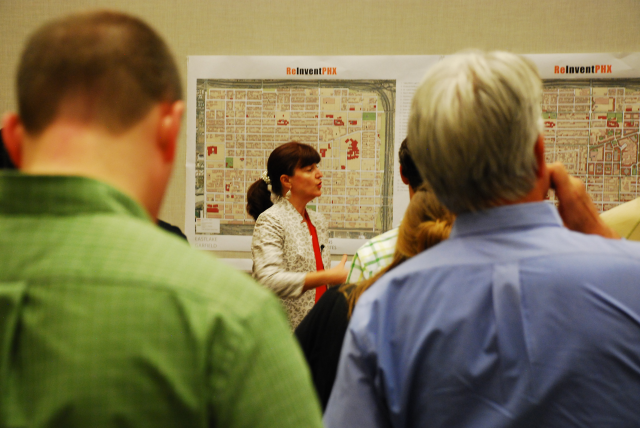 Walkability is discussed as one of the main concepts behind the District Design Ideas.