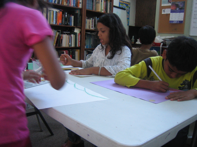 After a very animated discussion, these young Phoenicians illustrated their big ideas for the future of Phoenix at Serrano Village.