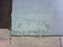 People who share their opinions on how to make our city better. The message here: Build up, not out.