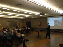 Teresa Brice presenting the PlanPHX Interim Report to the Ahwatukee Foothills Village Planning Committee.