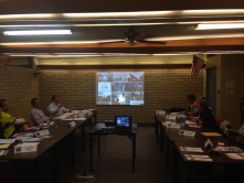 The Alhambra Village Planning Committee discussing the PlanPHX project at their February meeting.
