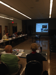 The Camelback East Village Planning Committee working on hard on their core values asset exercise.