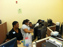Participants signing up for myplanphx.com at the Phoenix Revitalization Corp's Leadership event on November, 17 2012
