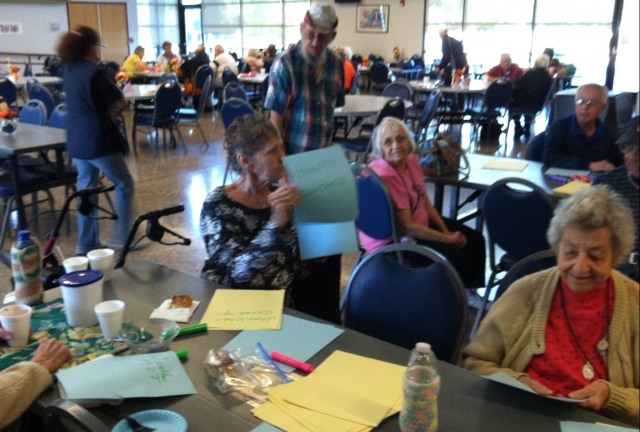 Seniors discussing the PlanPHX project at the Devonshire Senior Center, November 20th, 2012