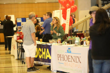 Residents speaking to vendors