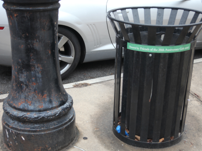 Trash Cans in Downtown