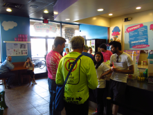 Mayor Stanton at Scooptacular in Laveen discussing residents ideas for Phoenix's future.