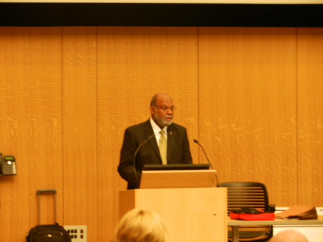 Dr. Rufus Glasper, Ph.D, CPA - Chancellor of the Maricopa Community College District speaking about PlanPHX — at GateWay Community College.