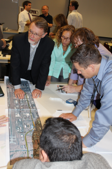 Breakout conversations with city staff and community members.