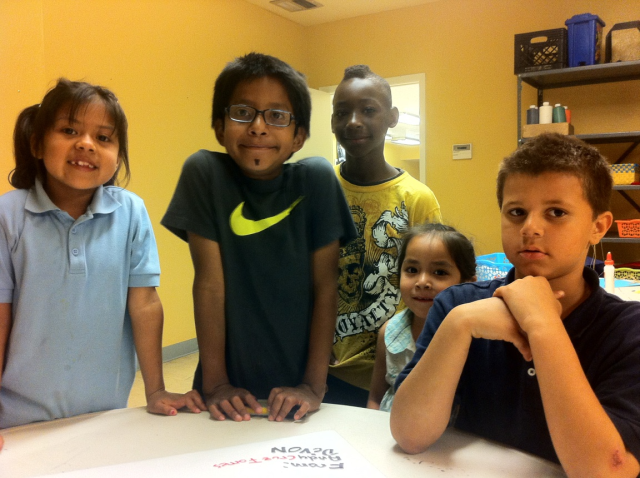 Students at the Sunnyslope Youth Center discussing their big ideas for Phoenix's future.