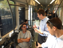 Mayor Stanton discussing resident's Big Ideas for Phoenix's future on Light Rail.