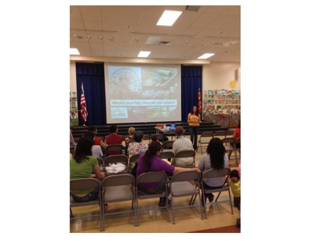 PlanPHX presentation to day at Fowler Elementary School