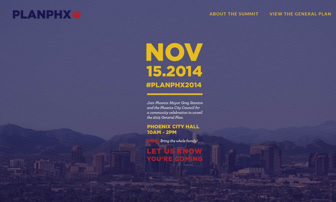 #PlanPHX Summit November 15, 2014