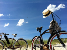 My husband and I love to ride our bikes to the beach! Long Beach is a favorite destination on two wheels.