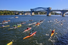 Chattanooga does a better job of promoting use of the river with kayaks, paddleboards, and other watercraft.