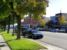 Downtown Logan, UT; Walkable, lots of shops, open spaces, outside dining along sidewalk, wide sidewalk