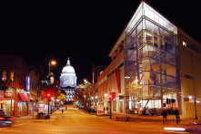 I love State Street in Madison, WI.  I love the mixture of uses and the way it become the social hub of the city.