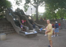 That's me by the slides!