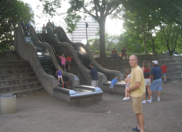 That's me by the slides!