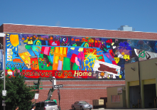Love the new mural on the Barker Building! It's so colorful!