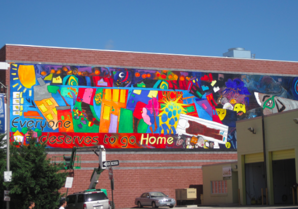 Love the new mural on the Barker Building! It's so colorful!