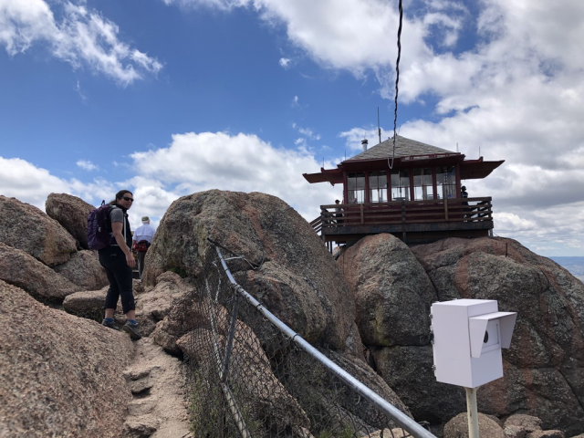 Visiting the Devil's Head tower with the USFS and NPS project team. NPS photo credit. Summer 2019 