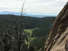 Photo taken by me Aug 2019. Combines two of the things I love about Devils Head - great climbing and even better views!