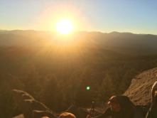 Hiking down in that beautiful evening light from a great day of climbing.  