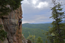 Leeanne enjoying the scenery at Devil's Head. photo by Derek L