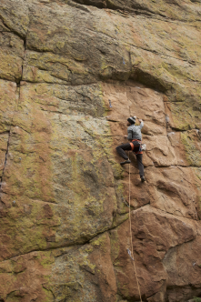 Enjoying crowd free front range climbing.