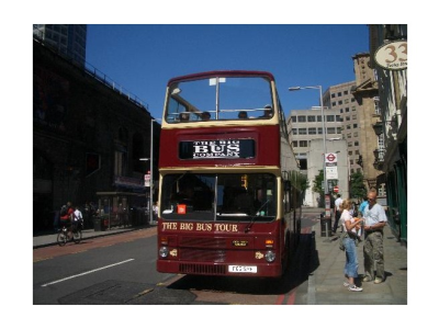Double-decker tour bus