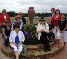 The War Memorial Urn donated to the city of Frisco VFW by the Frisco Garden Club/ at Frisco Commons Park. 