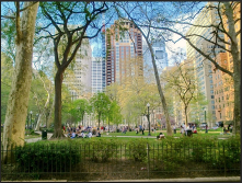 Incorporate "undeveloped" park areas close to homes, like Rittenhouse Square, to enable people to get away from "development". 