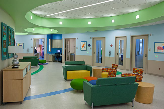 The colorful children's waiting room.