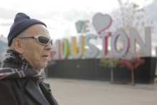 I enjoy telling Houston's story through documentary filmmaking. Behind the scenes photo of a future David Adickes doc.