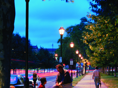 Pedestrian-scale street lights