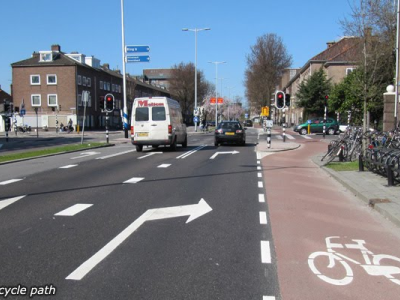 Install protected waiting areas at intersections for cyclists