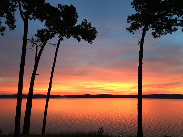 What a majestic place! This shot looks out over Kentucky Lake to see the sun coming up over LBL.