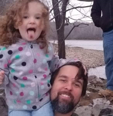 This is a picture of my daughter and I, and some friends all bonding during the 2018 Heritage Geocache Challenge.