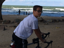 Morning bike on the beach