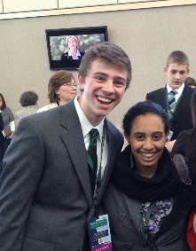 Millard North's Cole Edick and Gelilah Yohannes attend the World Food Prize Global Youth Institute.