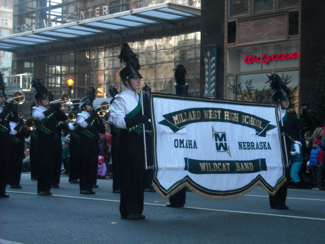 Millard West Wildcat Marching Band in the nationally televised Philadelphia Thanksgiving Day Parade! Way to go Wildcats!!!