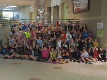 Congratulations to the pictured staff and students at Russell Middle School for winning the Millard Teen Summer Reading Program Trophy.