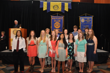 The Andersen Middle School Rotary Honor Roll students at the CenturyLink Center May 1.  
