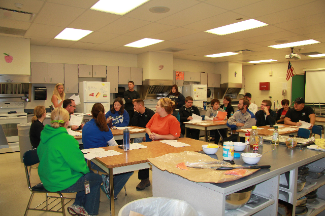 When students are away, teachers head back to class! Today's topic at Millard North was wellness with cooking and fitness classes.