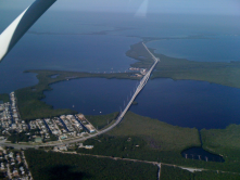 Aerial view  Jewfish Bridge(?) with 18 mile stretch in the background and Key Largo in the forefront. I have left the mainland.