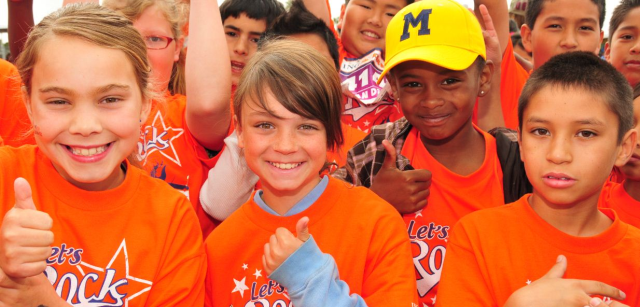 Kids last summer at our partnership with Camp Hope.