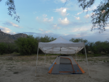 Desert camping adventure at the Catalina State Park